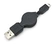 Dakota Designs 3CPX6 USB Cable, Retractable, 2 1/2 Ft, Blk