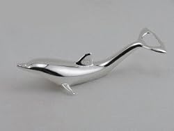 DOLPHIN BOTTLE OPENER, SILVER PLATED.