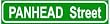 PANHEAD STREET classic bike road sign