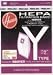 Genuine Hoover 4010801Y HEPA Y Bags 2 per package