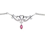 TRIBAL HEART TEAR DROP Passion Pink BACK Belly Chain