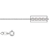 Platinum 18 Inch X .5 mm Box Chain Necklace - O Ring Clasp