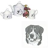 Greater Swiss Mountain Dog Tea Set, Porcelain by Rosalinde