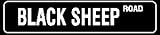 BLACK SHEEP ROAD plane outcast street sign
