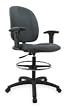 Dakota Designs 2UMU2 Drafting Chair, 46 In H, Adjust, Gray