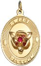 Flower Sweet Sixteen Oval, 14K Gold Charm