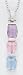 Silver Amathyst, Pink Topaz & Blue Topaz Necklace - SW100