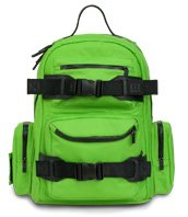 BJX Skateboard Laptop Backpack (Electric Green)