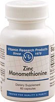 Zinc, Monomethionine 25 mg, 60 capsules Brand: Vitamin Research Products
