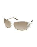 Giorgio Armani - Giorgio Armani Open Lens Logoed Metal Sunglasses light gold/shaded brown