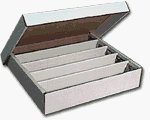 BCW Super Monster 5 Row Storage Box - Corrugated Cardboard Storage Box - Baseball, Football, Basketball, Hockey, Nascar, Sportscards, Gaming & Trading Cards Collecting Supplies - One box/holds 5000 cards