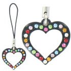 Kit Mobile Heart Mobile Phone Dangly - Multi Coloured