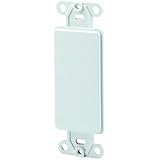 Leviton 80414-W Decora plastic adapter plate, Blank - No hole, with-ears, and two mounting screws. White