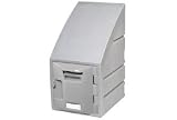 6 Tier Plastic Lockers - Sloped Top 12 X 15 X 12 Gray