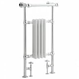 Trueshopping Traditional Brass Heated Bathroom Towel Radiator Rail 935mm x 465mm