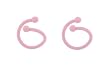 Twisted Pink Lip Lablets - 3mm Ball Ends - 10mm Diameter - Sold as a Pair