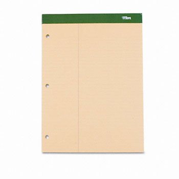 Double Docket w/Extra Stiff Back, Law Rule, Letter, Canary, 100 Sheets/Pad
