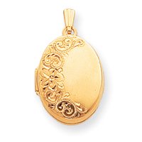 14k Heavy Weight Oval Locket