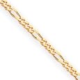 10k 1.75mm Polished 24 Inch Figaro Chain - Lobster Claw