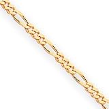 10k 1.75mm Polished 1 Figaro Chain Necklace - 18 Inch