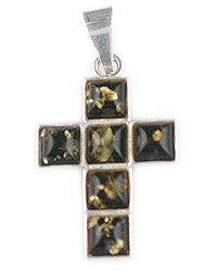 Square Green Amber Cross