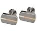 Handmade titanium cufflinks with inlayed sterling silver, 18ct yellow gold and copper