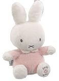 Miffy Pink 14cm soft bean rattle with 'little star' embroidered on one foot.