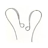 Silver Plated Long Elegant Earring Hooks (50)