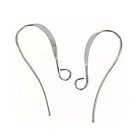 Silver Plated Long Elegant Earring Hooks (50)
