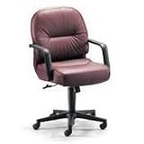 CHAIR,MID BACK LEATHER,BL