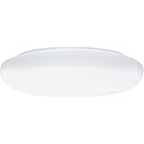Lithonia FM72ACLRLP, Low-Profile Glass Flush Mount Lighting, 2 Light, 72 Watts Fluorescent, White