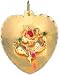 Tree of Life Rose Concave Heart, 14K Gold Charm