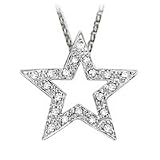 10kt. White Gold, 1/8 ct. tw. Diamond Star Pendant