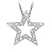10kt. White Gold, 1/8 ct. tw. Diamond Star Pendant