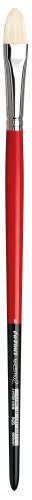da Vinci Hog Bristle Series 5423 Maestro 2 Artist Paint Brush, Filbert Medium-Length with Red Handle, Size 8