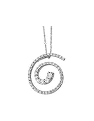 1 CT TW 18K Yellow Gold Journey Diamond Pendant