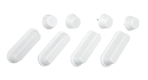 WENKO 295305100 Auflagestopfen f&uuml;r WC-Sitze - D&auml;mpfer f&uuml;r Deckel und Brille, wei&szlig;