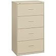 HON 434LL 400 Series 30 by 53-1/4 by 19-1/4-Inch 4-Drawer Lateral File, Putty
