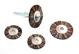 5-Piece Natural Bristle Cleaning Brush Set for Rotary Tools - 3 4 & 1 by Pro