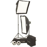 Interfit Photographic Combo-Pro HL1000 Halogen Softbox Kit, with 2 Heads, Softboxes, Reflectors, Lightstands & Carry Bags.
