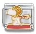 Clearly Charming Snoopy Flying Ace Peanuts Italian Charm Dog Animal Theme Bracelet Link