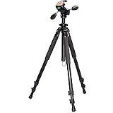 Vista Attaras Grounder Tripod with FZ-10 3 Way Head, Supports 9 lbs, Extends 11 - 63.
