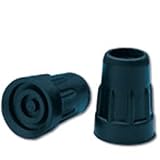Cane Tips 7/8 Inches Black Color by Apex-Carex - 1 Pair (#A719-00)