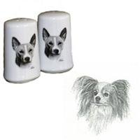 Papillon Small Salt and Pepper Shakers, Porcelain by Rosalinde (3')