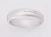 Rhodium Plated 5mm Wide Polished and Frosted Sterling Silver Ring Band Size 6