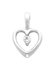 .07 CT Platinum Diamond Heart Pendant