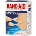 Band-Aid Assorted Sizes Adhesive Bandages, Sport Strip, 45-Count Boxes (Pack of 6)