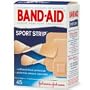 Band-Aid Assorted Sizes Adhesive Bandages, Sport Strip, 45-Count Boxes (Pack of 6)