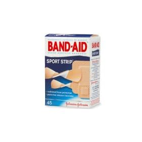 Band-Aid Assorted Sizes Adhesive Bandages, Sport Strip, 45-Count Boxes (Pack of 6)