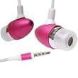 Premium Pink 3.5mm Aluminum Handsfree Stereo Headset Headphone Earphone with Built-in Microphone Remote for Apple Ipod Touch Itouch 2nd 3rd gen Iphone 3g 3gs Zune Mp3 Player PDA